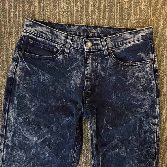 Levi's Men's 541 Tapered Athletic fit Dark Blue Indigo Acid Wash Jeans 32 x 32 - Picture 2 of 7